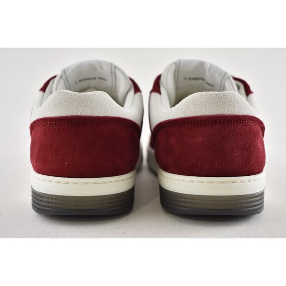 Chanel 23P Burgundy Suede White CC Logo Flat Lace Up Runner Trainer Sneaker 37 - Picture 14 of 15